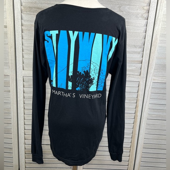 BELLA CANVAS Martha's Vineyard 100% Cotton Long Sleeve Tee Black-Medium - Picture 1 of 2